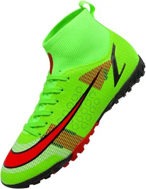 Men's Soccer Boots TF/AG Cleats Indoor Turf Hightop Football Cleats Outdoor Youth Soccer Sneaker for Training Athletic