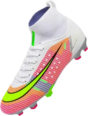 Men's Soccer Boots TF/AG Cleats Indoor Turf Hightop Football Cleats Outdoor Youth Soccer Sneaker for Training Athletic