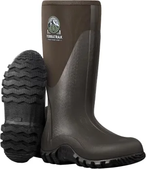Men's Waterproof Rubber Muck Rain and Work Boot – Durable 6mm Neoprene Insulated, Ideal for Fishing Hunting & Farming