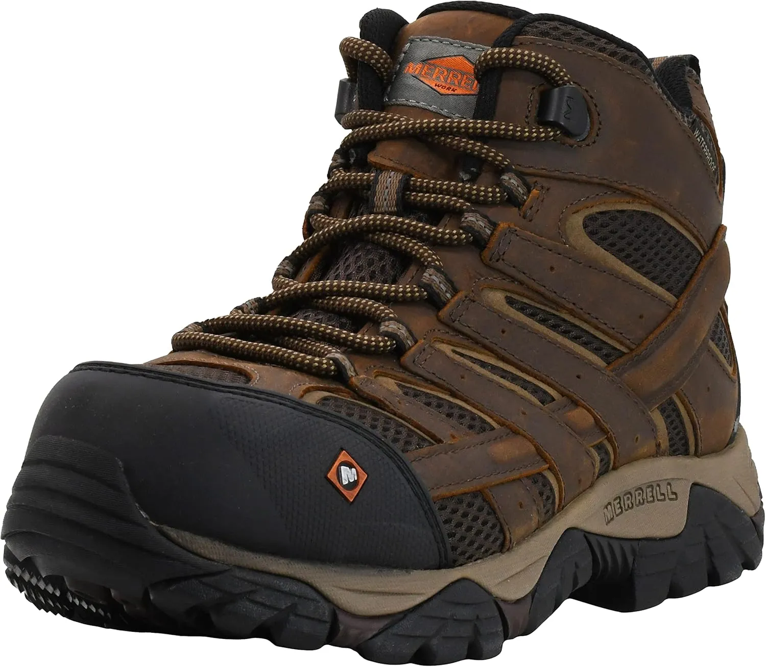 Merrell Work Men's Moab Vertex Mid Waterproof Composite Toe Clay 13 M US