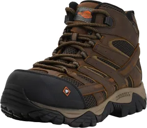 Merrell Work Men's Moab Vertex Mid Waterproof Composite Toe Clay 13 M US