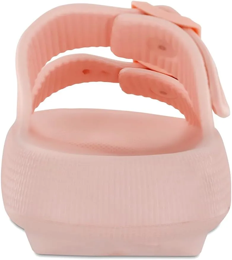 MIA Women's Libbie Dual-Buckle EVA Rubber Cushion Sandal – Waterproof, Non-Slip, Lightweight Comfort