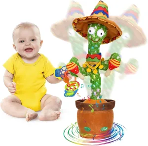 MIAODAM Talking Cactus Dancing Cactus Toy for Baby Toddler, Singing Cactus Repeats What You Say for Kids with 60 English Songs Mimicking Cactus Toy for Baby Gift