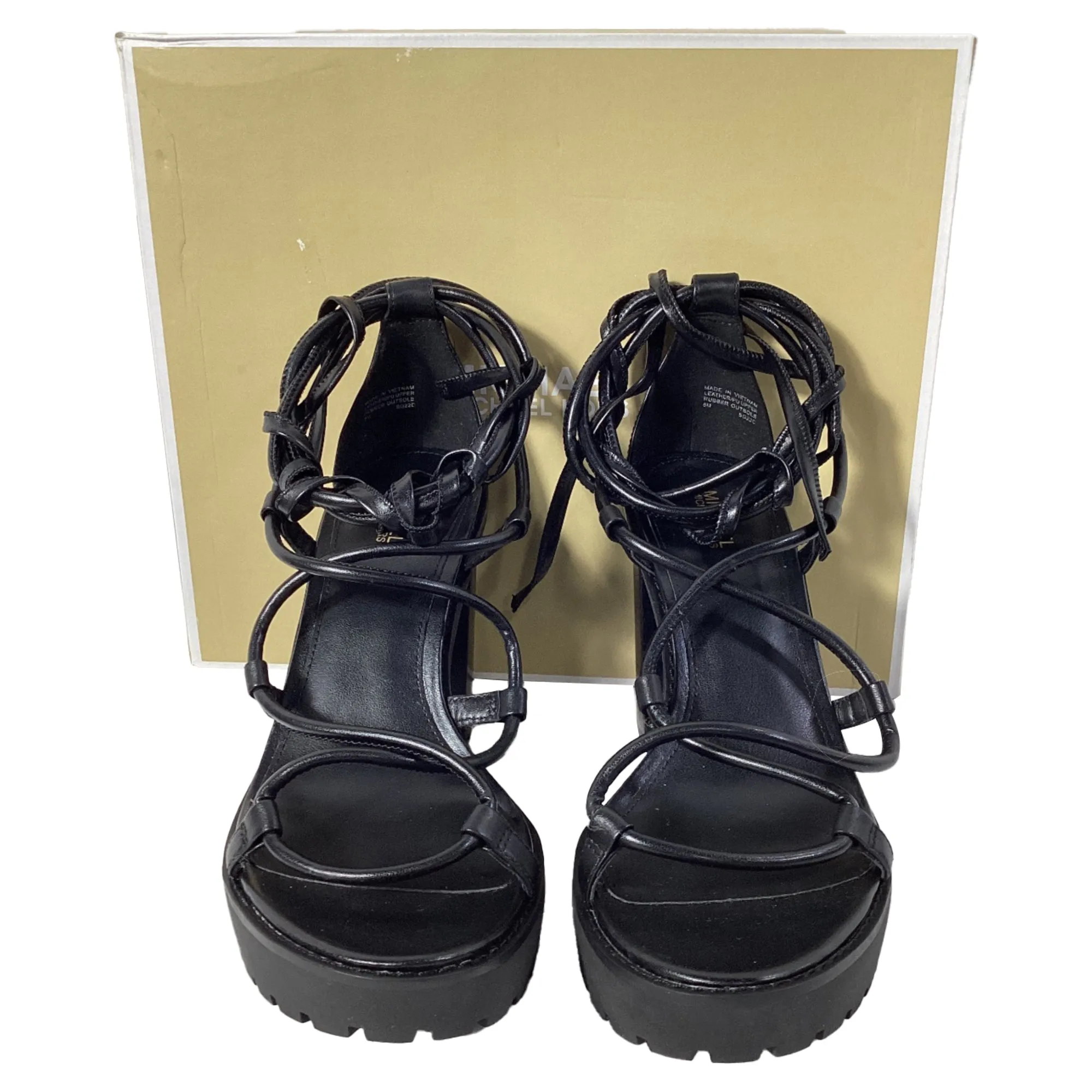 Michael Kors Vero Platform Sandals in Black Leather