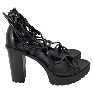 Michael Kors Vero Platform Sandals in Black Leather
