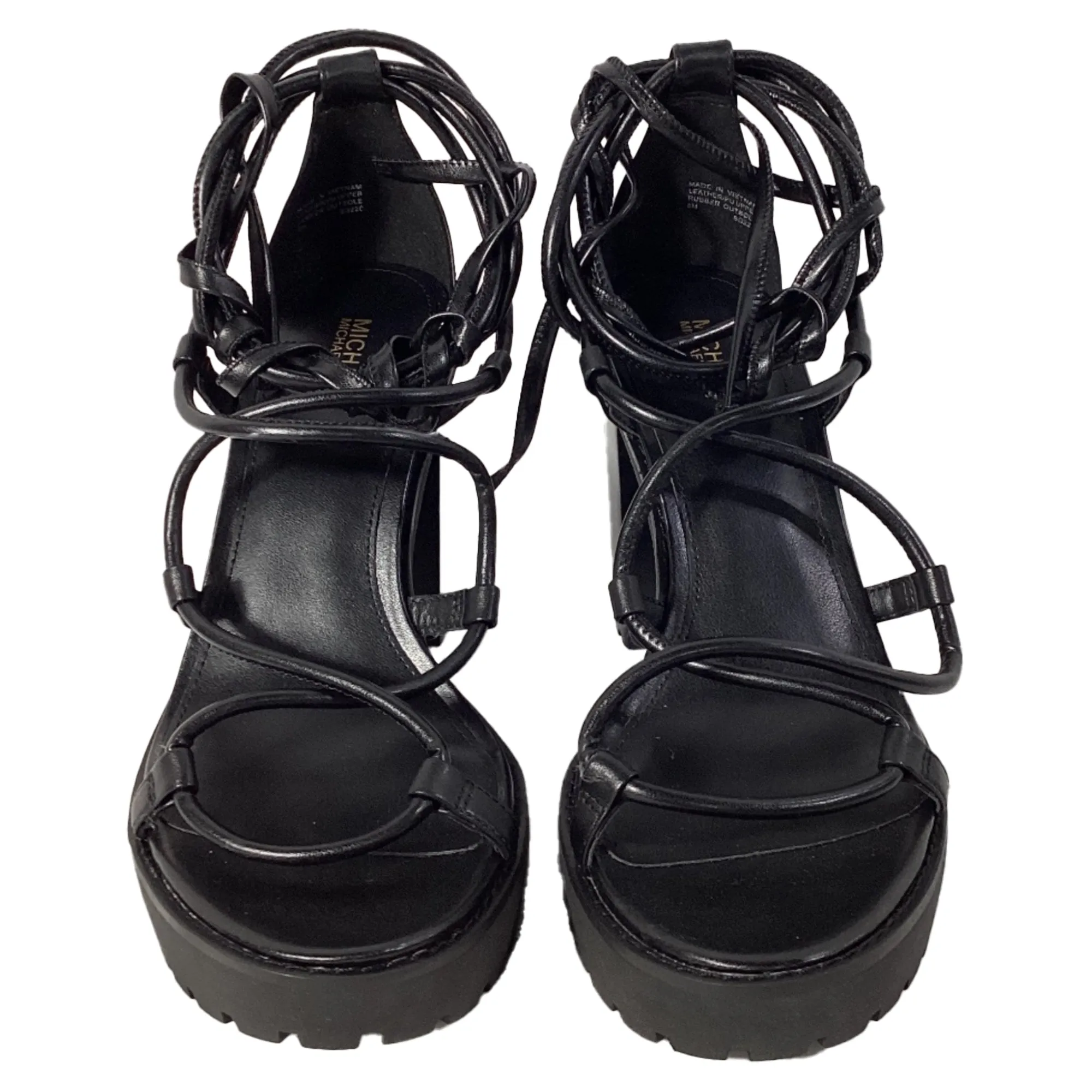 Michael Kors Vero Platform Sandals in Black Leather