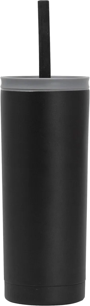 MIRA 20 oz Stainless Steel Vacuum Insulated Tumbler with 2 lids - Straw Lid & Flip Lid - Insulated Travel Tumbler Mug for Hot or Cold Drinks - Black