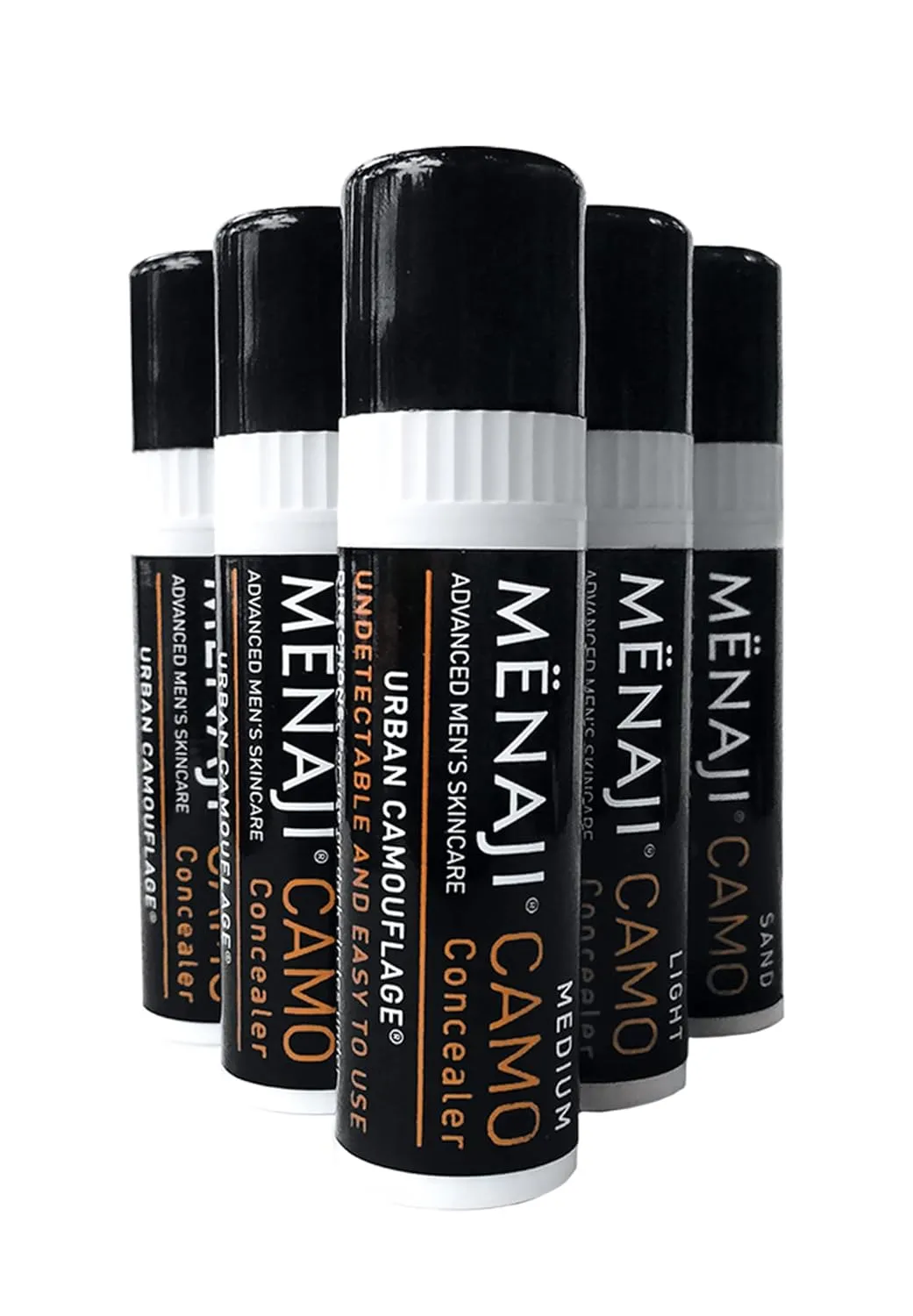 MËNAJI URBAN CAMOUFLAGE® Concealer Stick for Men - Skin Foundation Concealer for Dark Circles, Acne, Under Eye - Corrector - Mens Cosmetics - Light - 0.35oz