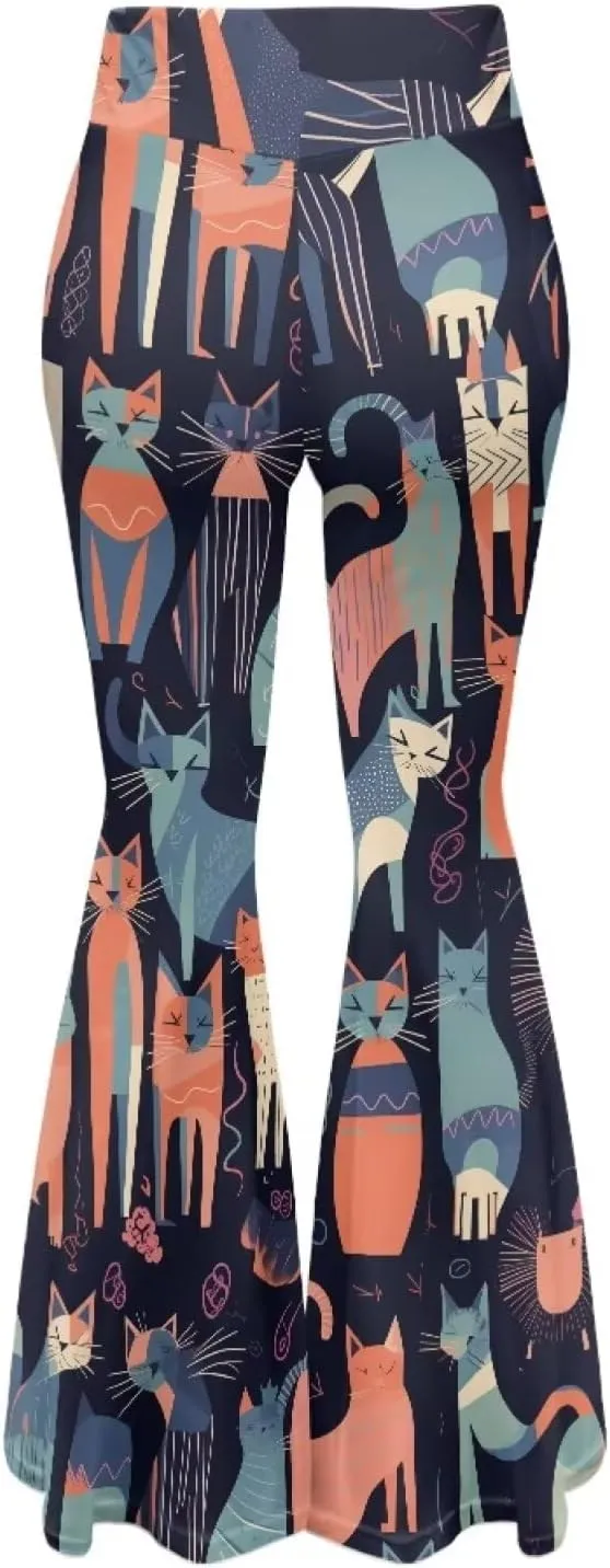Modysero Comfy Yoga Pants Women High Waisted Bell Bottom Pants for Woman Personalized Print Flare Leggings Stretch