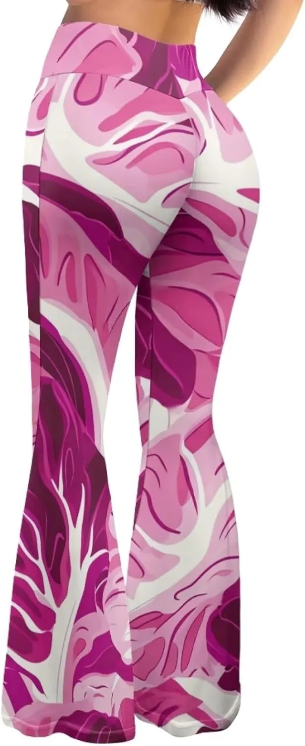 Modysero Comfy Yoga Pants Women High Waisted Bell Bottom Pants for Woman Personalized Print Flare Leggings Stretch