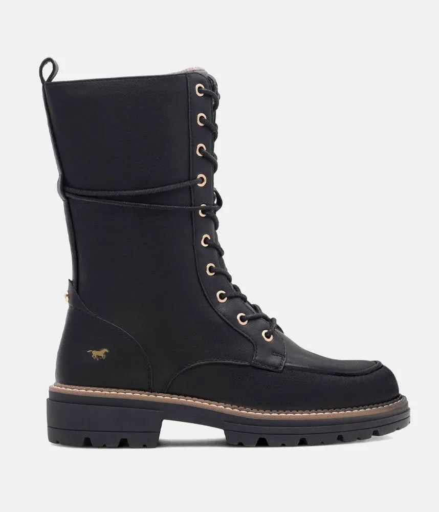 Mustang Fashionable Black Midi Ankle Boots