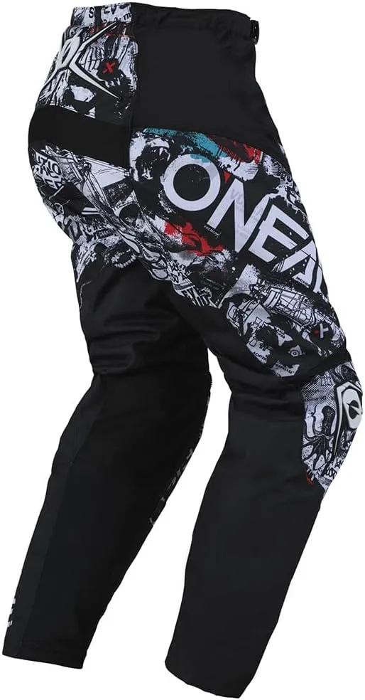 MX Outfit O'Neal Element Attack Black White Men (W28/Small) Protective Pants Jersey dirt bike bundle motocross off-road combo set