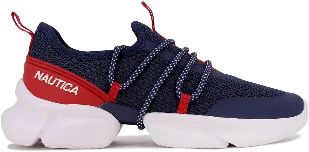 Nautica Women's Fashion Sneaker Lace-Up Jogger Running Shoe Casual Walking Tennis Sneaker