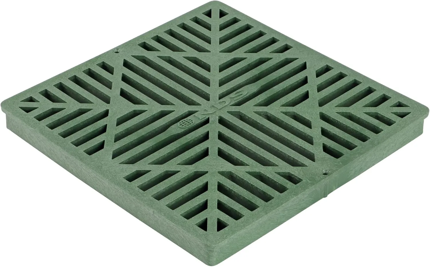 NDS 1212 Square Catch Basin Drain Grate, Diamond Design, Fits 12-Inch Catch Basin Drain, Risers and Low Profile Adapter, 12-Inch, Plastic, Green