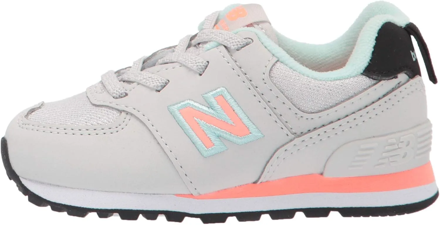 New Balance Kid's 574 V1 Flower Power Bungee Sneaker