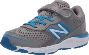 New Balance Kid's 680 V6 Hook and Loop Running Shoe, Marblehead/Vision Blue, 3 Infant