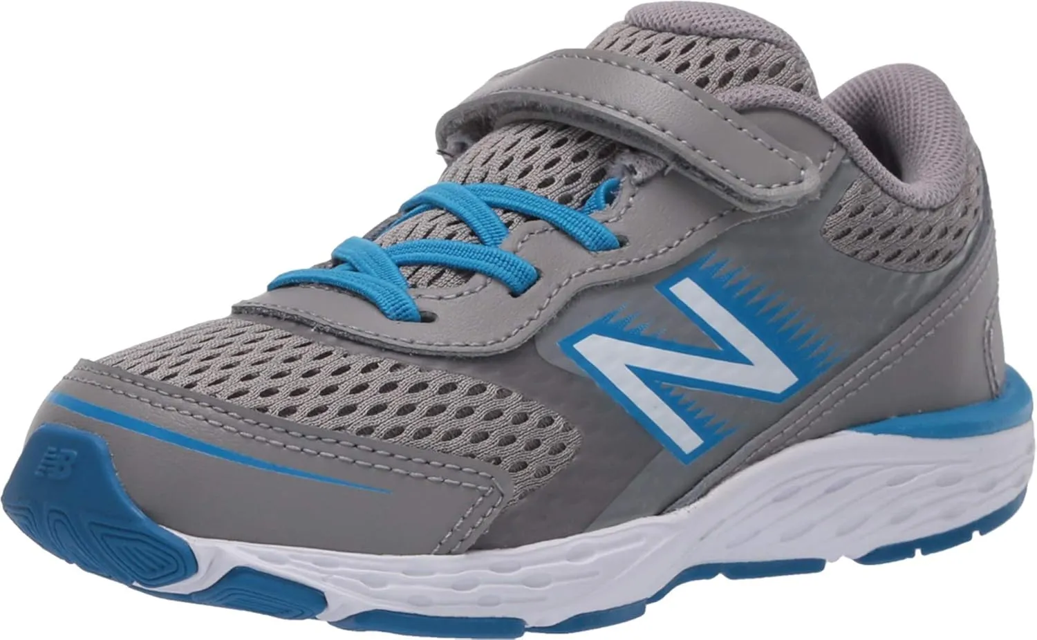 New Balance Kid's 680 V6 Hook and Loop Running Shoe, Marblehead/Vision Blue, 3 Infant