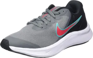 Nike Unisex-Child Star Runner 3 (TDV) Sneaker (Smoke Grey/Siren Red, Black, us_Footwear_Size_System, Toddler, Numeric, Medium, Numeric_8)