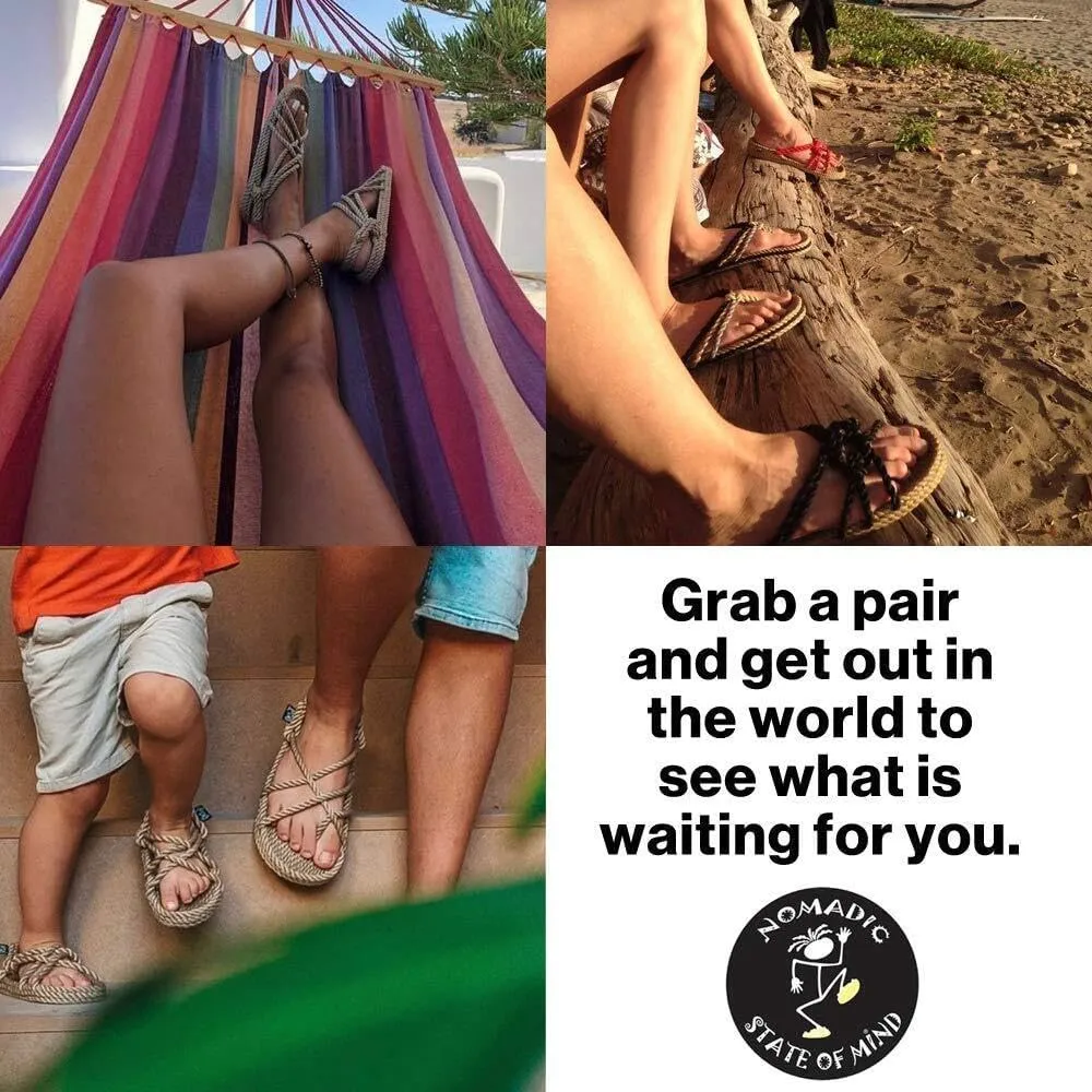 Nomadic State of Mind Rope Sandals, Romano Sandal For Men and Women, Unisex, Handmade Shoes, Straw Sandals