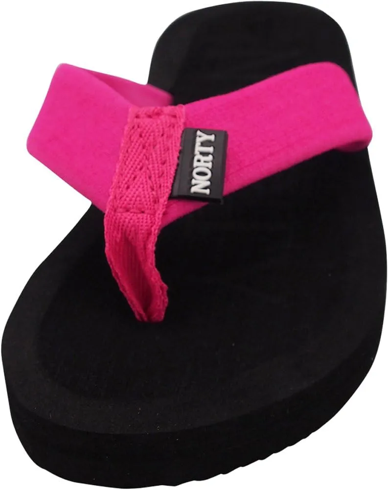 NORTY Boy's Girl's Flip Flop for the Beach, Pool, Everyday - Runs One Size Small