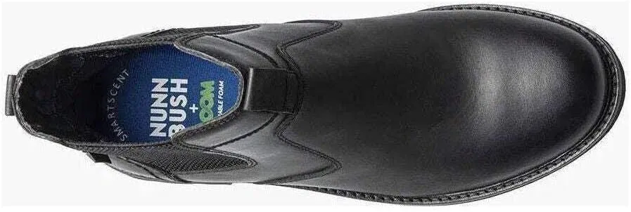 Nunn Bush Men's 1912 Plain Toe Chelsea Leather Pull on Boot with Scotchguard Defender