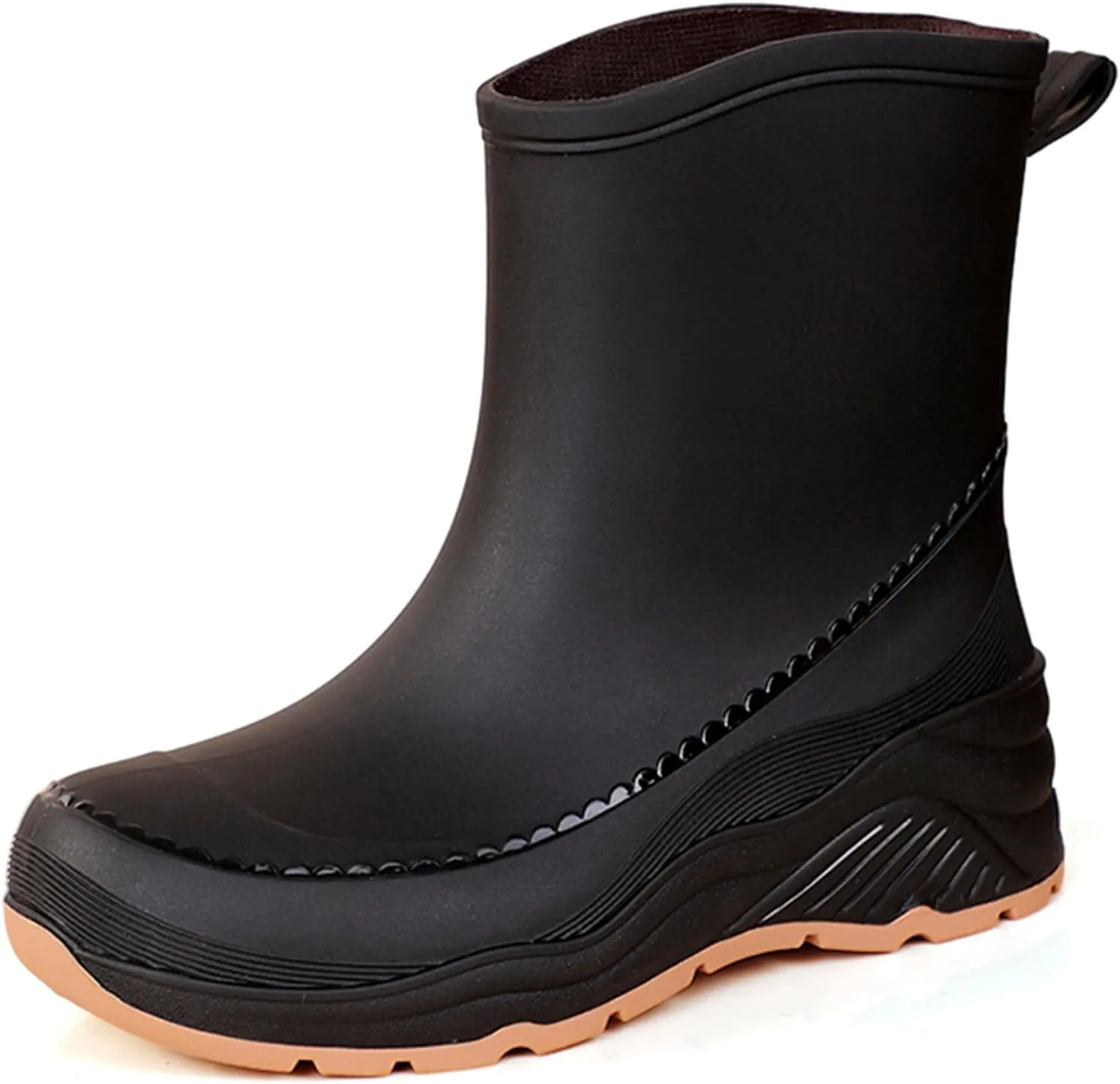 Nutropa Mid Calf Rain Boots for Women,Waterproof Garden Shoes Anti-Slip Rainboots,Outdoor Work Rain Shoes