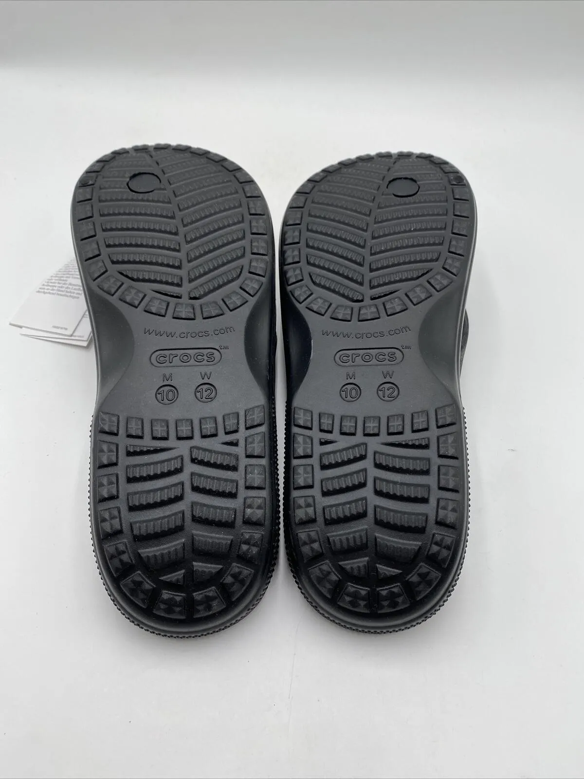 NWOB Crocs Adult Unisex Baya II Flip Flop Sandals Black Size 10M/12W - Like New