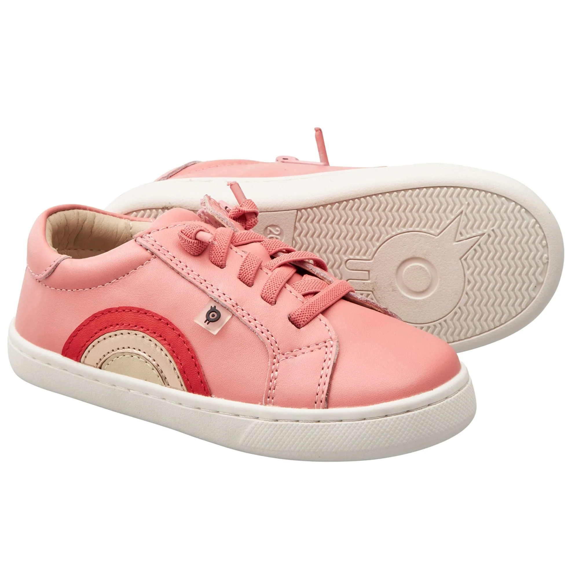Old Soles Girl's 6152 Rainbow Jump Sneakers - Rossini / Bright Red