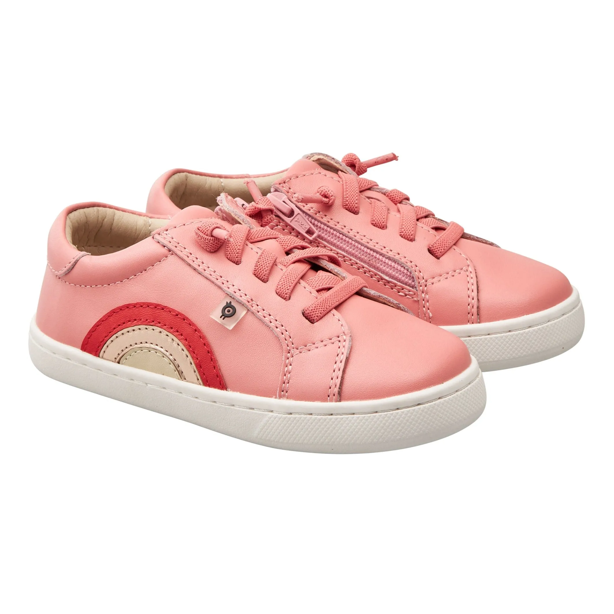 Old Soles Girl's 6152 Rainbow Jump Sneakers - Rossini / Bright Red