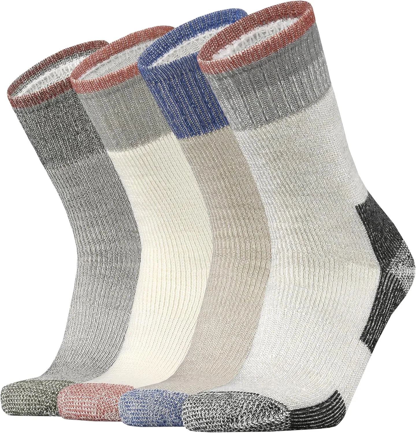 ONKE Merino Wool Cushion Crew Socks for Men Outdoor Hiking All Seasons Work Boot Heavy Thick Thermal Moisture Wicking Control