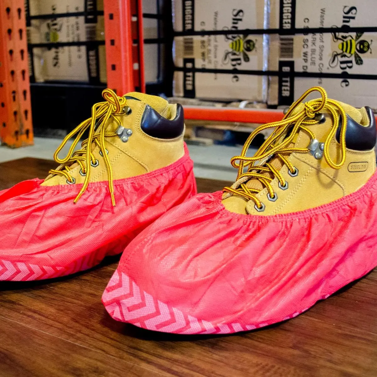 Original Disposable, Extra-Large Boot and Shoe Covers, Thicker & Stronger, Durable Protection for Floors - 50 Pairs