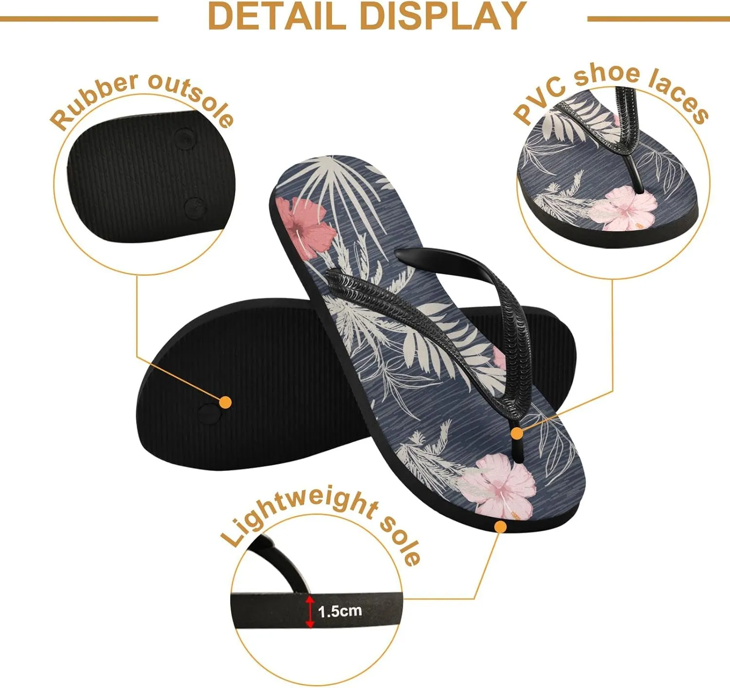 Oyihfvs Flip Flops Flip Sandal Home Slippers Hotel Spa Bedroom for Men Women XS-XXL