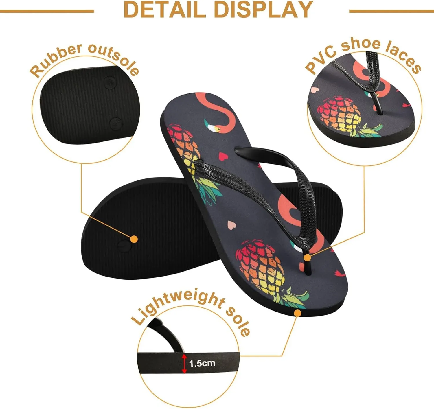 Oyihfvs Flip Flops Flip Sandal Home Slippers Hotel Spa Bedroom for Men Women XS-XXL