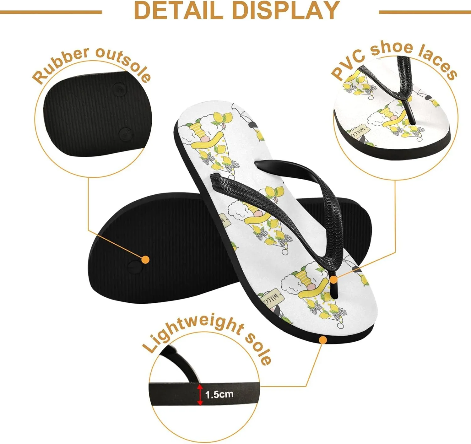 Oyihfvs Flip Flops Flip Sandal Home Slippers Hotel Spa Bedroom for Men Women XS-XXL