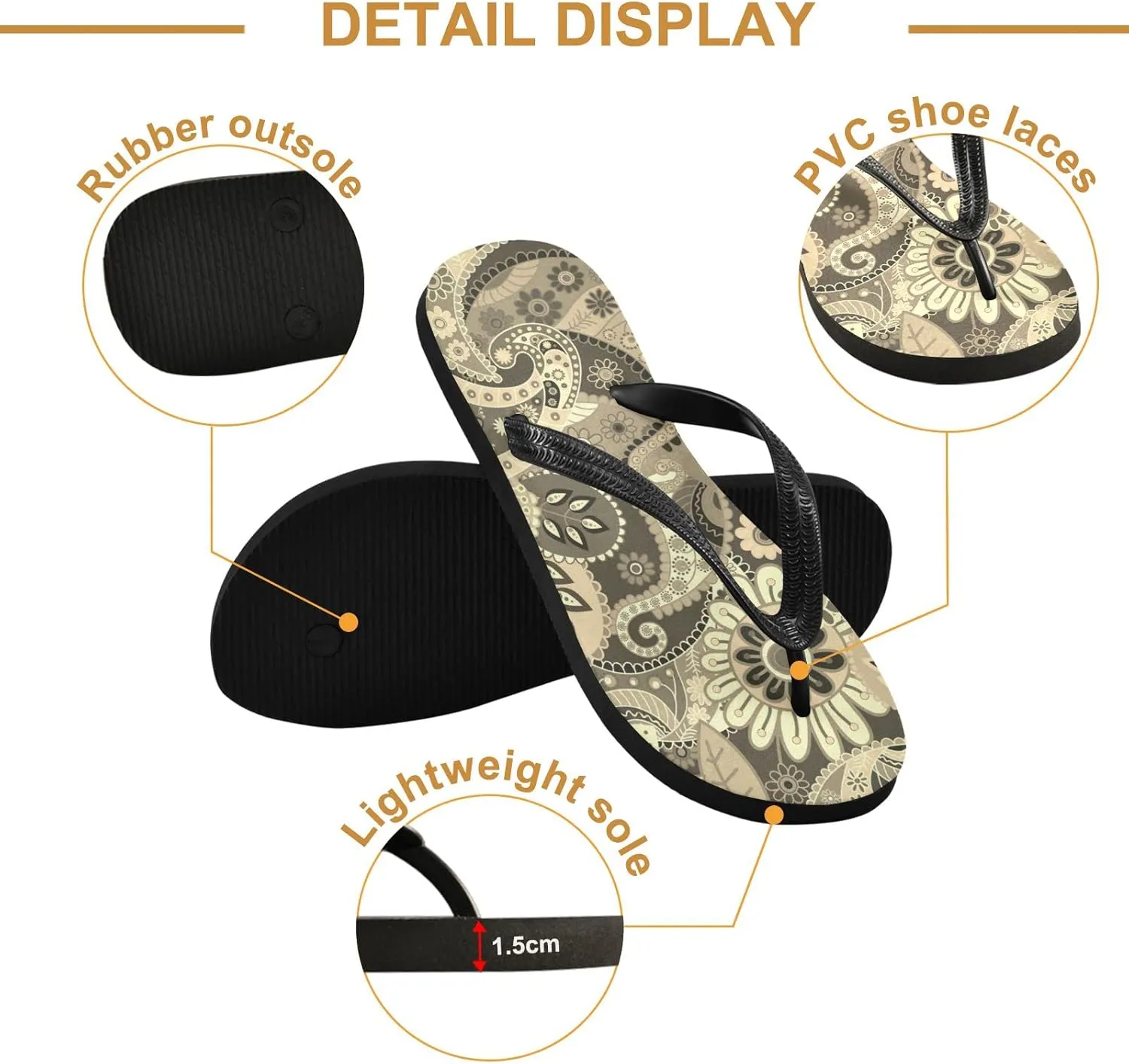 Oyihfvs Flip Flops Flip Sandal Home Slippers Hotel Spa Bedroom for Men Women XS-XXL