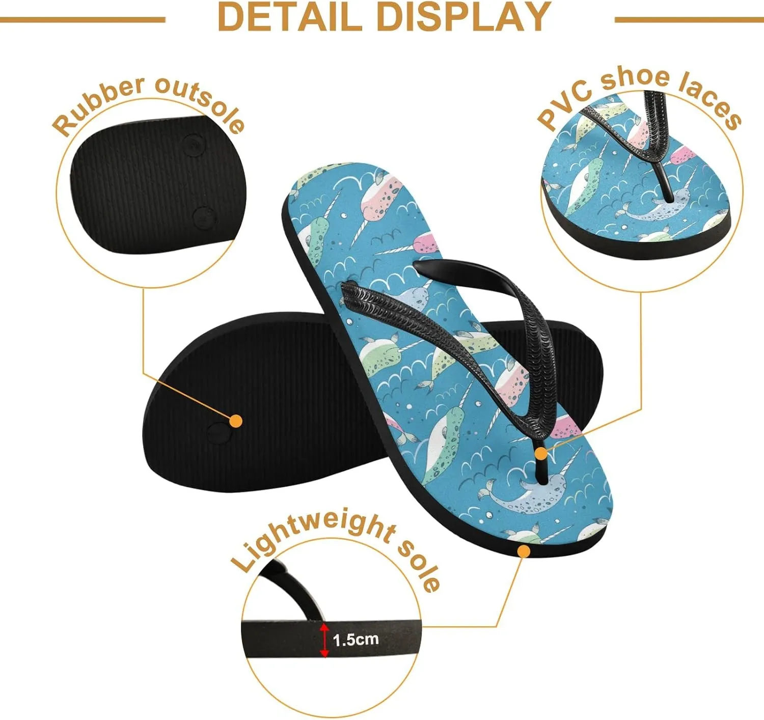 Oyihfvs Flip Flops Flip Sandal Home Slippers Hotel Spa Bedroom for Men Women XS-XXL