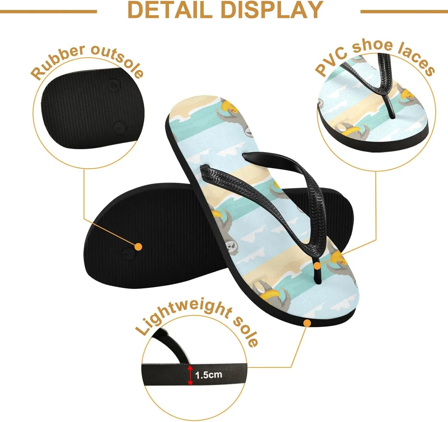 Oyihfvs Flip Flops Flip Sandal Home Slippers Hotel Spa Bedroom for Men Women XS-XXL