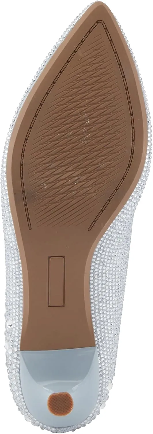 PATRIZIA Women's Tyanna Kitten Heel Pumps with Delicate Crystals, Pointed Toe, and Comfortable Fit