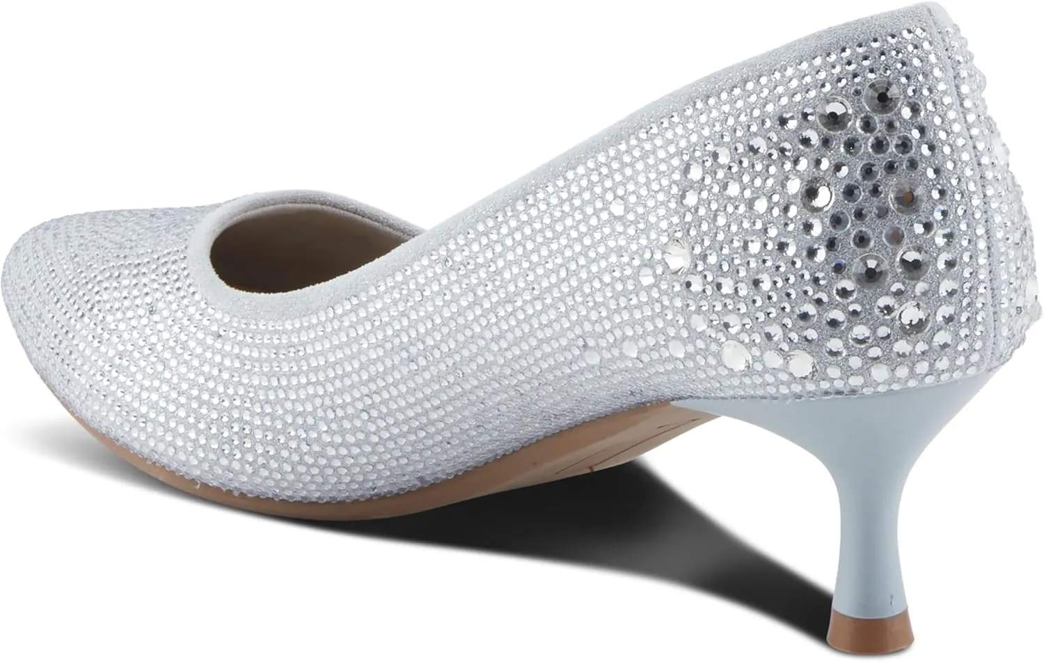 PATRIZIA Women's Tyanna Kitten Heel Pumps with Delicate Crystals, Pointed Toe, and Comfortable Fit