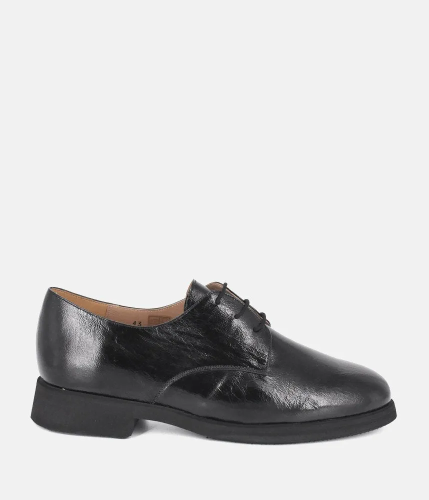 PieSanto Deluxe Black Lace Up Leather Shoes