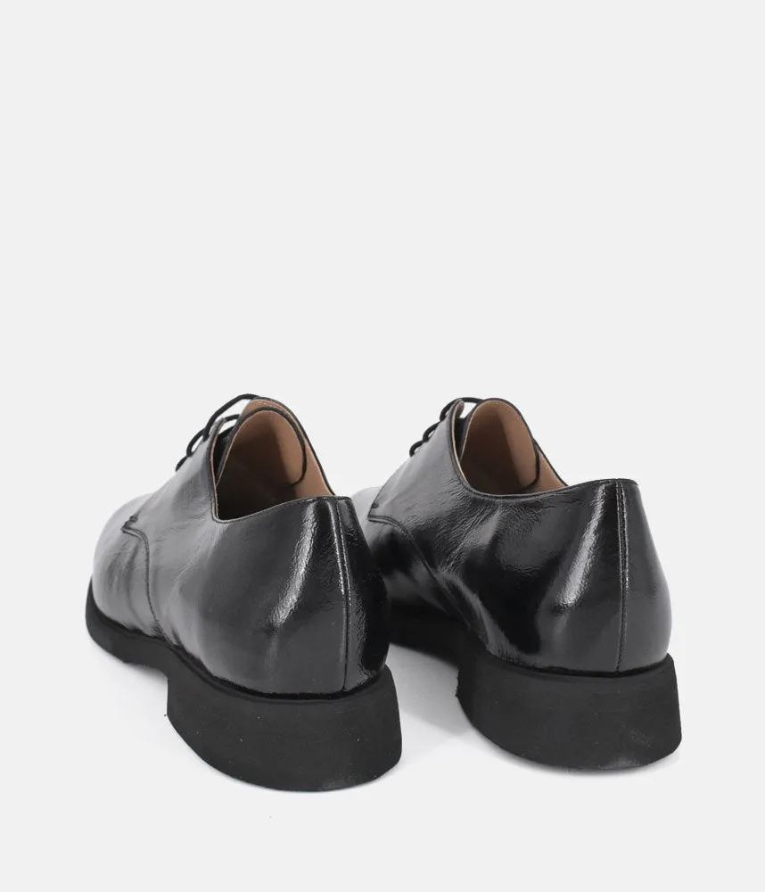 PieSanto Deluxe Black Lace Up Leather Shoes