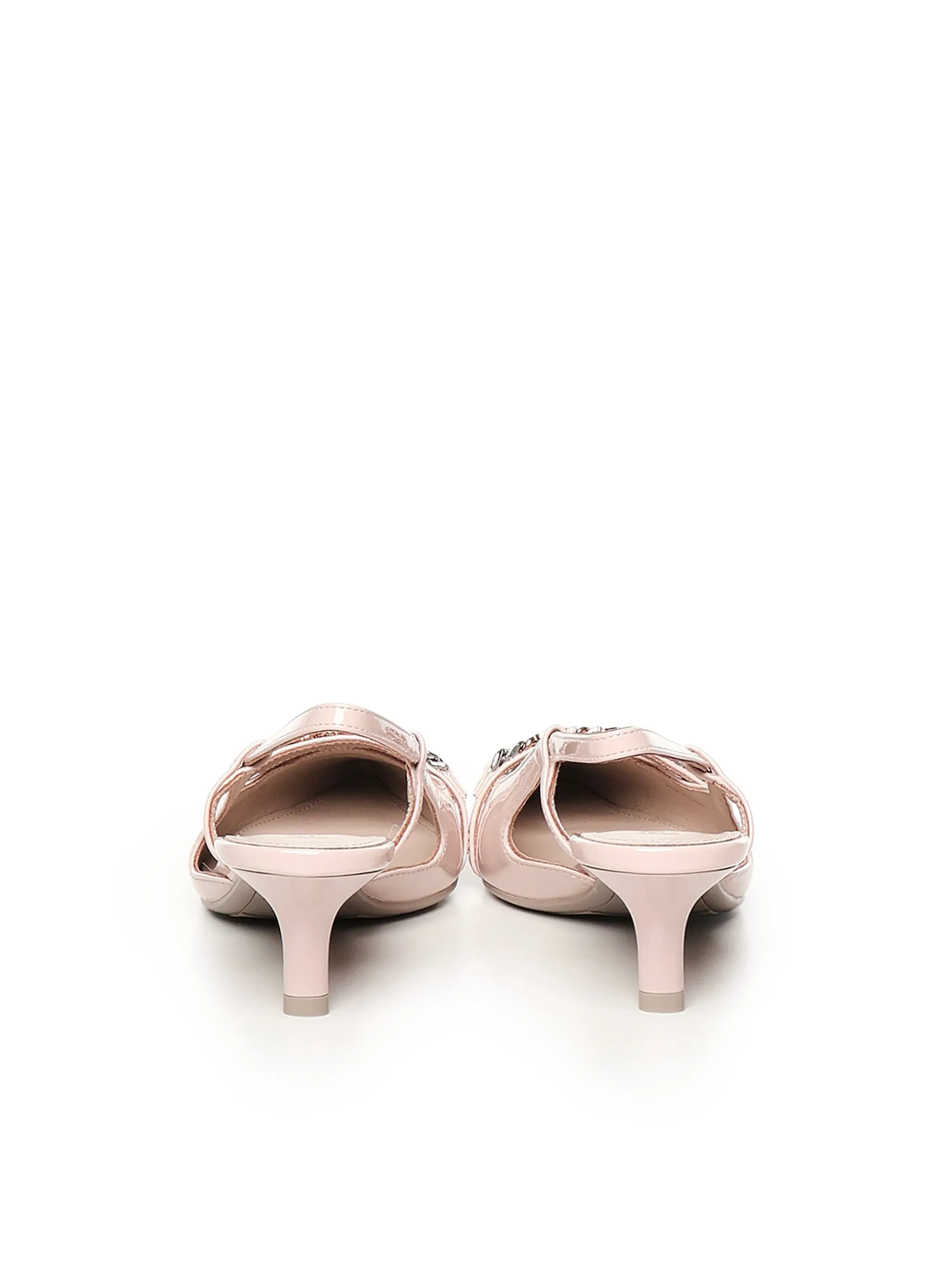 Pinko Gloria naken slingback -pumpar med kedja