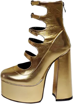 Platform Chunky Heels for Women Sexy Strappy Lace Up Platform Pumps