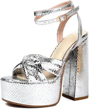 Platform Heels for Women Ankle Strap Chunky High Heel Sandals
