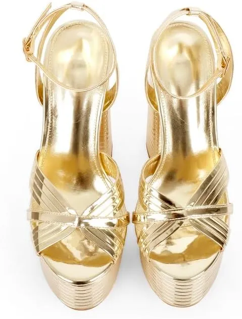 Platform Heels for Women Ankle Strap Chunky High Heel Sandals