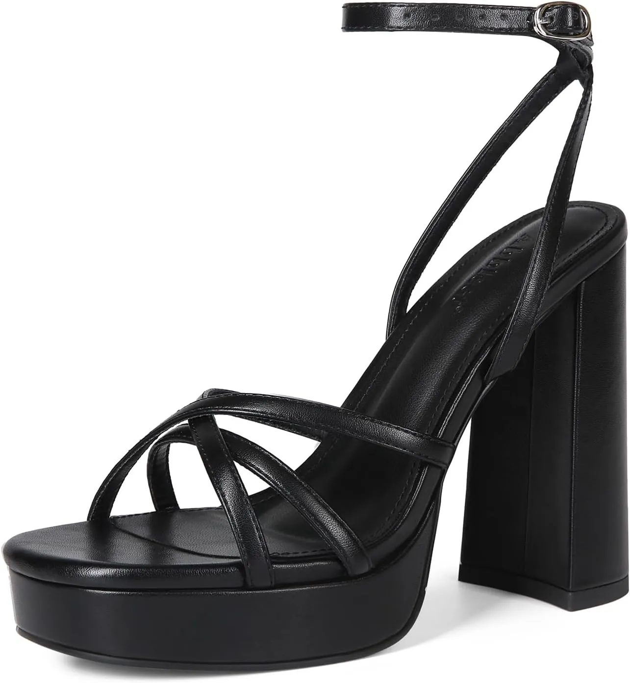 Platform Heels for Women Strappy Block Chunky High Heels Open Toe Ankle Strap Sandals Fashion Lace Up Wedding Party Evening Prom Dance Dress Shoes