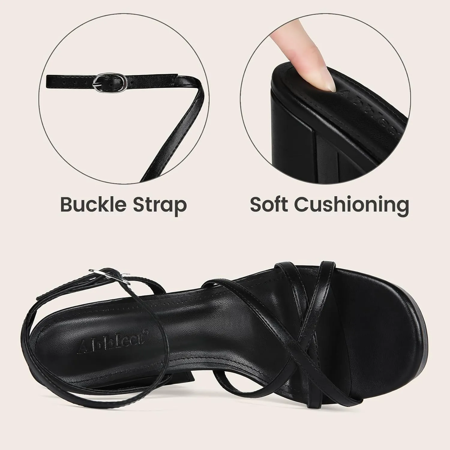 Platform Heels for Women Strappy Block Chunky High Heels Open Toe Ankle Strap Sandals Fashion Lace Up Wedding Party Evening Prom Dance Dress Shoes