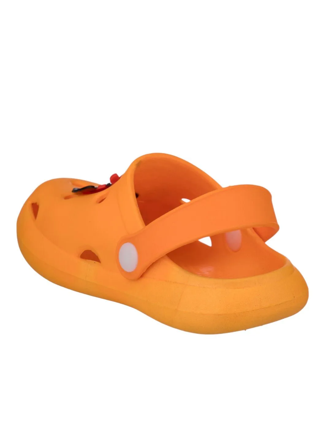 Playful Racing Car Design Clogs for Boys- Orange