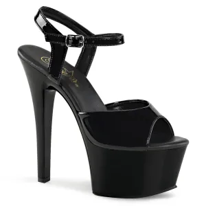 Pleaser Aspire-609-Black-Size 6-Clearance