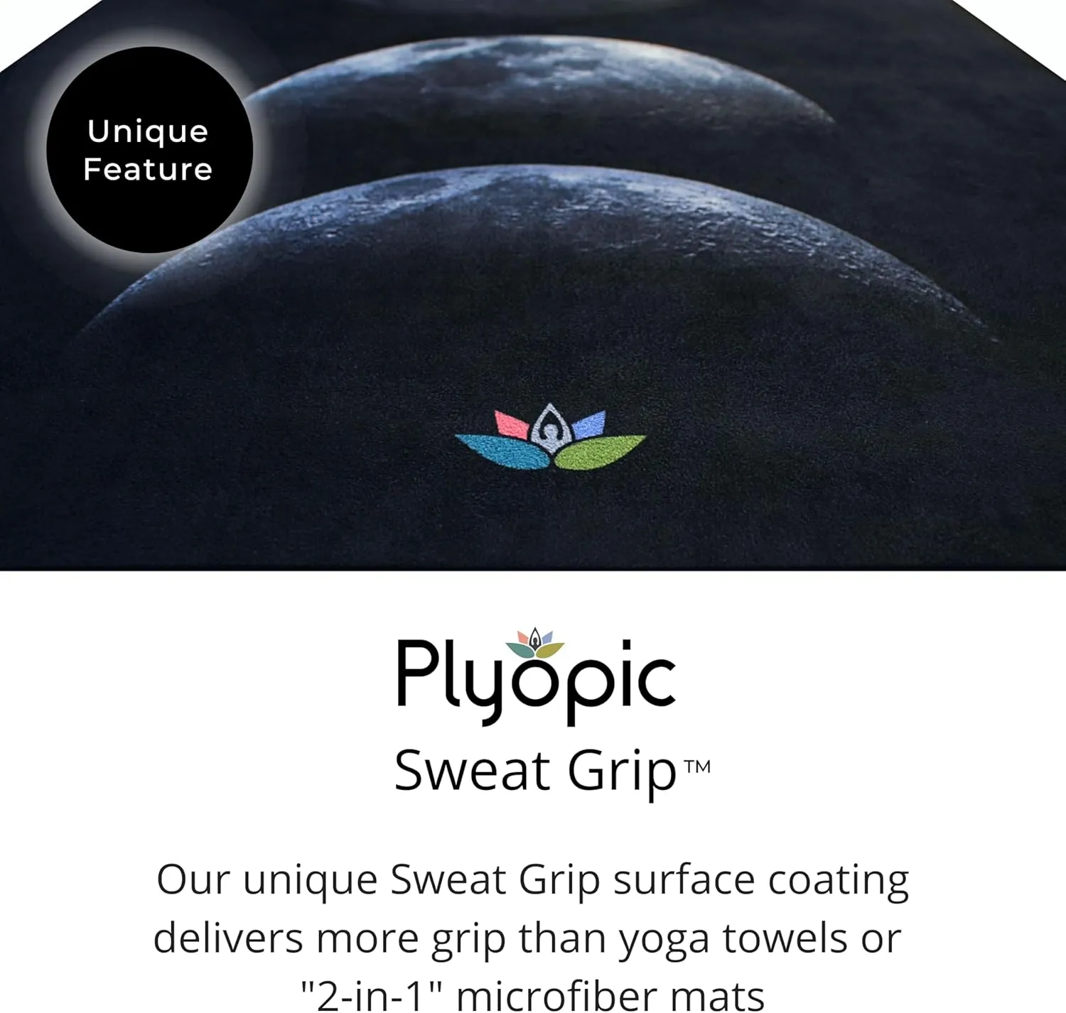 Plyopic. All In One Yoga Mat | Luxury Sweat-Grip Mat/Towel Combo | Ideal for Yoga, Hot Yoga, Bikram, Pilates, Workout & Exercise | Eco-Friendly Natural Rubber